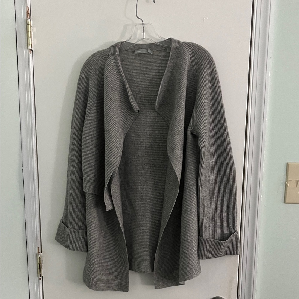 Vince Cashmere and Wool Open Front Cardigan